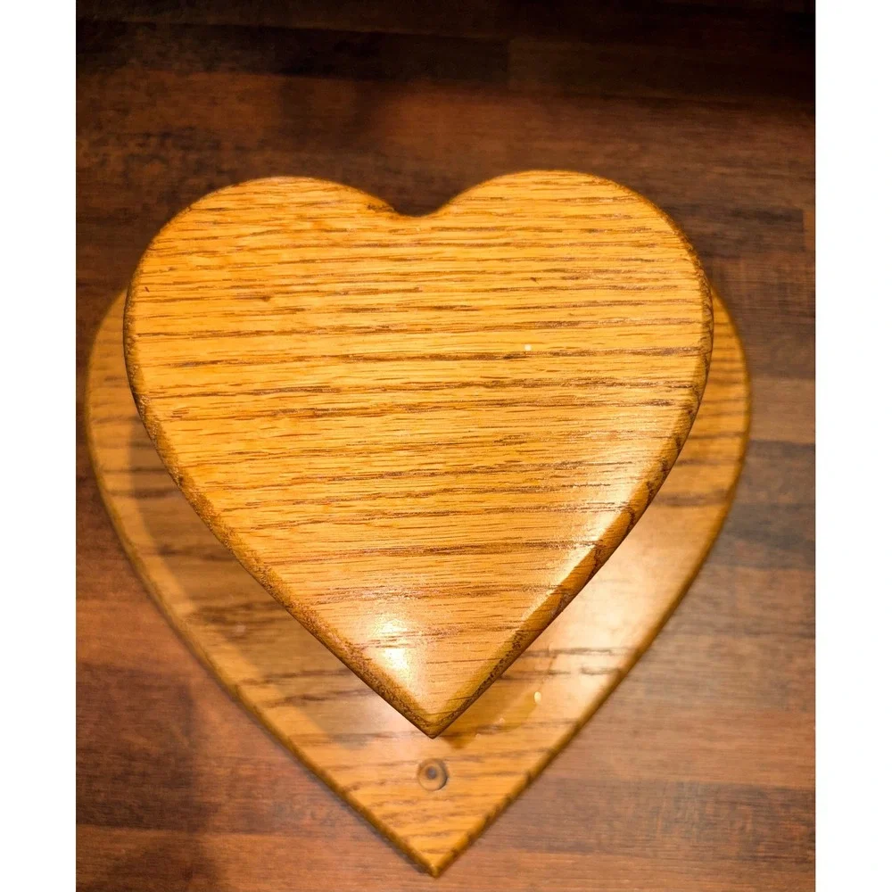 Vintage Handmade Heart Shaped Wall Shelf Quilt Holder Rustic Wood